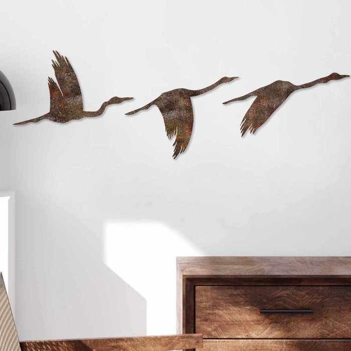 Wallity Rusty Birds 1 Decoración de Pared de Metal
